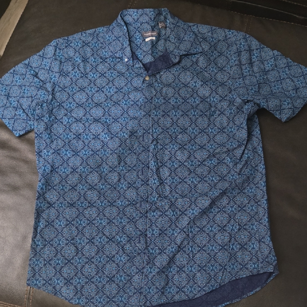 3 For 20 Van Heusen Men's Casual Blue Geometric Shirt